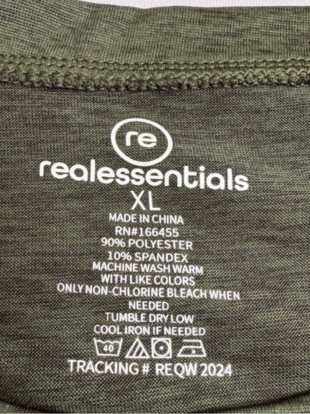 Bundle of 2 Women’s Long Sleeve Cropped Length Crew Neck Shirt - grey & olive - Picture 3 of 3